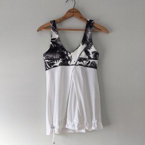 Lululemon | Tame Me Tank White Black Brisk Bloom